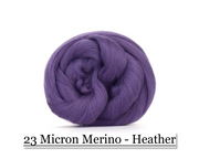 Heather -  Merino Wool Top - 23 Micron - Cupid Falls Farm