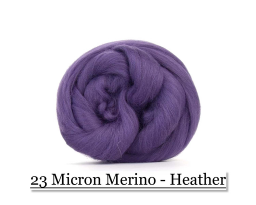 Heather -  Merino Wool Top - 23 Micron - Cupid Falls Farm