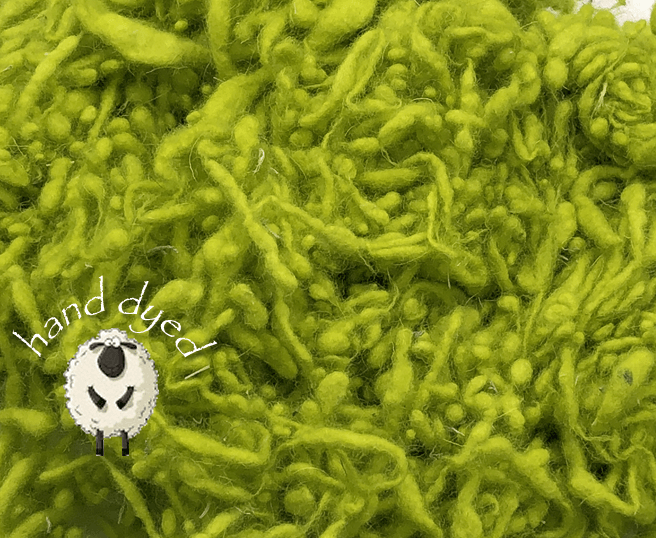 Chartreuse - Wool Slubs - Hand Dyed- 1 Ounce - Cupid Falls Farm