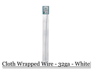 Cloth wrapped wire 32ga - White - Cupid Falls Farm