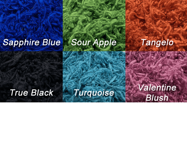 Sapphire Blue - Wool Slubs - Hand Dyed- 1 Ounce - Cupid Falls Farm