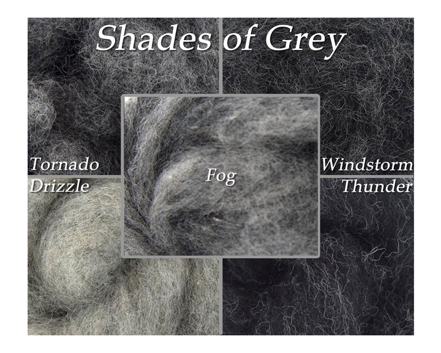Thunder - Bulky Corriedale Wool - Shades of Grey Series - Cupid Falls Farm
