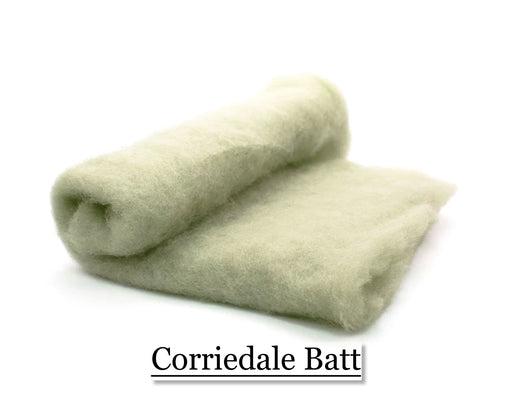 Corriedale Batt - Undyed - 200 grams - Cupid Falls Farm