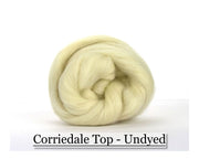 White Corriedale Top - 16 oz - Cupid Falls Farm