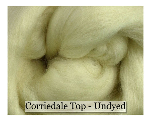 White Corriedale Top - 1, 2 or 4 oz size - Cupid Falls Farm