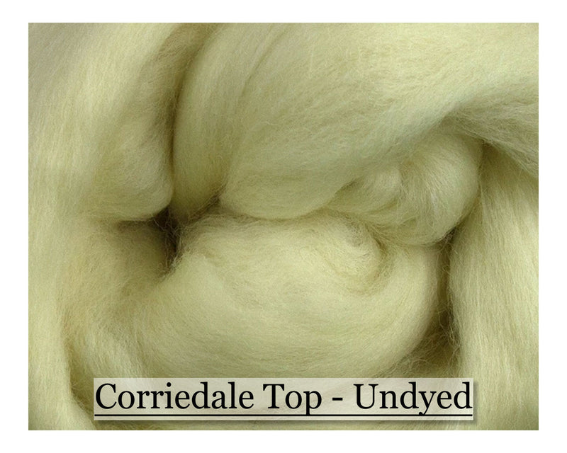 White Corriedale Top - 8 oz - Cupid Falls Farm