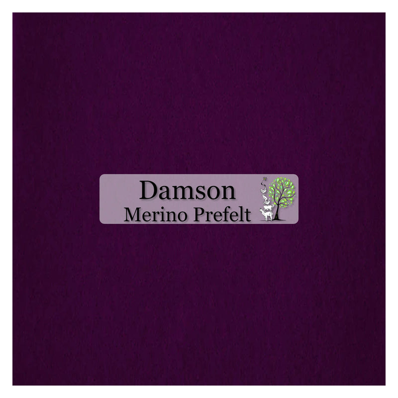 Merino Pre-Felt - Damson - Cupid Falls Farm