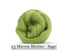 Sage -  Merino Wool Top - 23 Micron - Cupid Falls Farm
