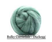 Duck Egg - Corriedale Wool Roving - Corriedale Wool Sliver - 16oz - Cupid Falls Farm