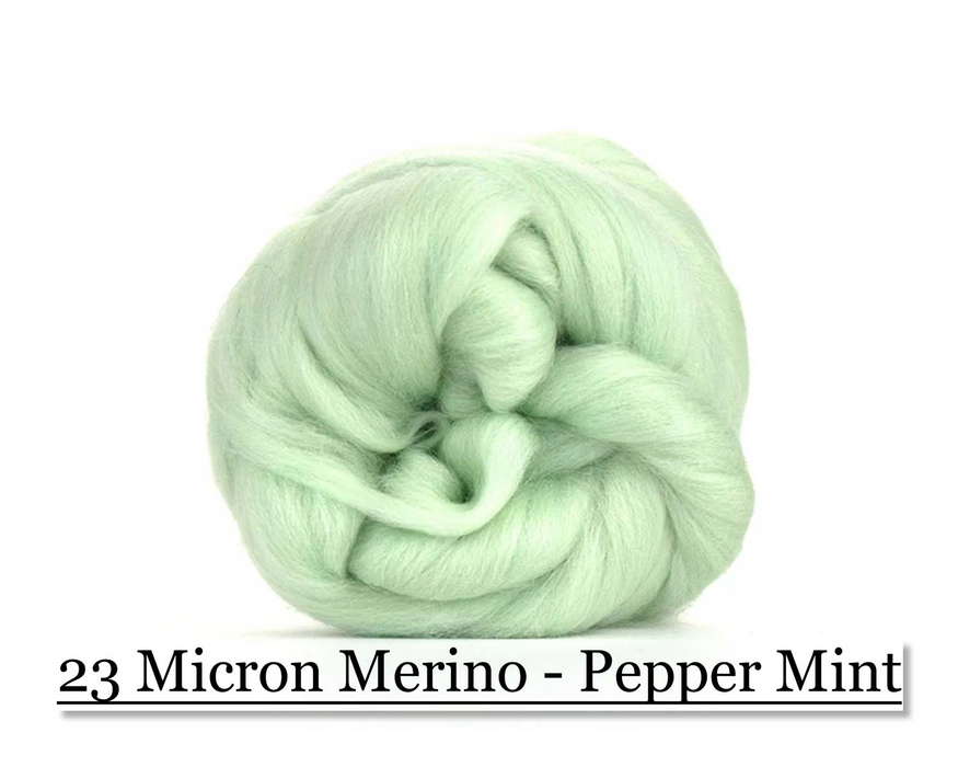Peppermint -  Merino Wool Top - 23 Micron - Cupid Falls Farm