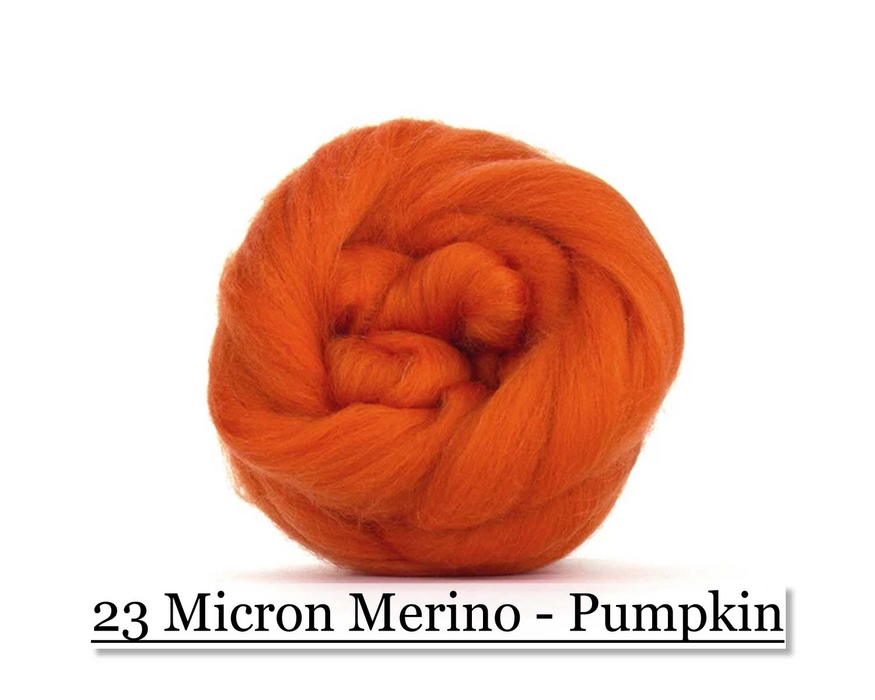 Pumpkin -  Merino Wool Top - 23 Micron - Cupid Falls Farm