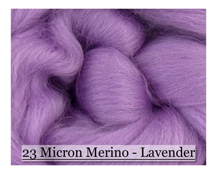 Lavender-  Merino Wool Top - 23 Micron - Cupid Falls Farm