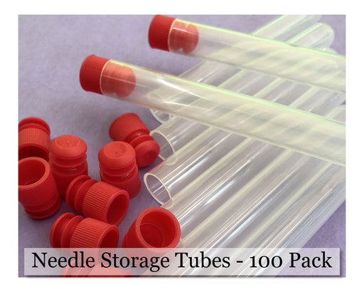 Felting Needle Storage Tube with Cap - 100 Pack - Cupid Falls Farm