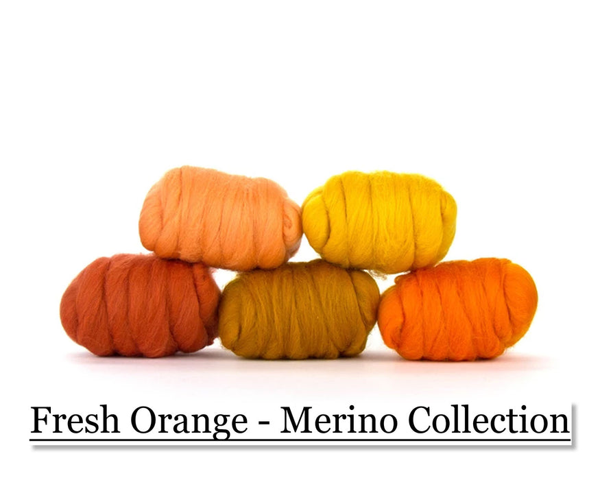 Fresh Orange Merino Collection - Cupid Falls Farm