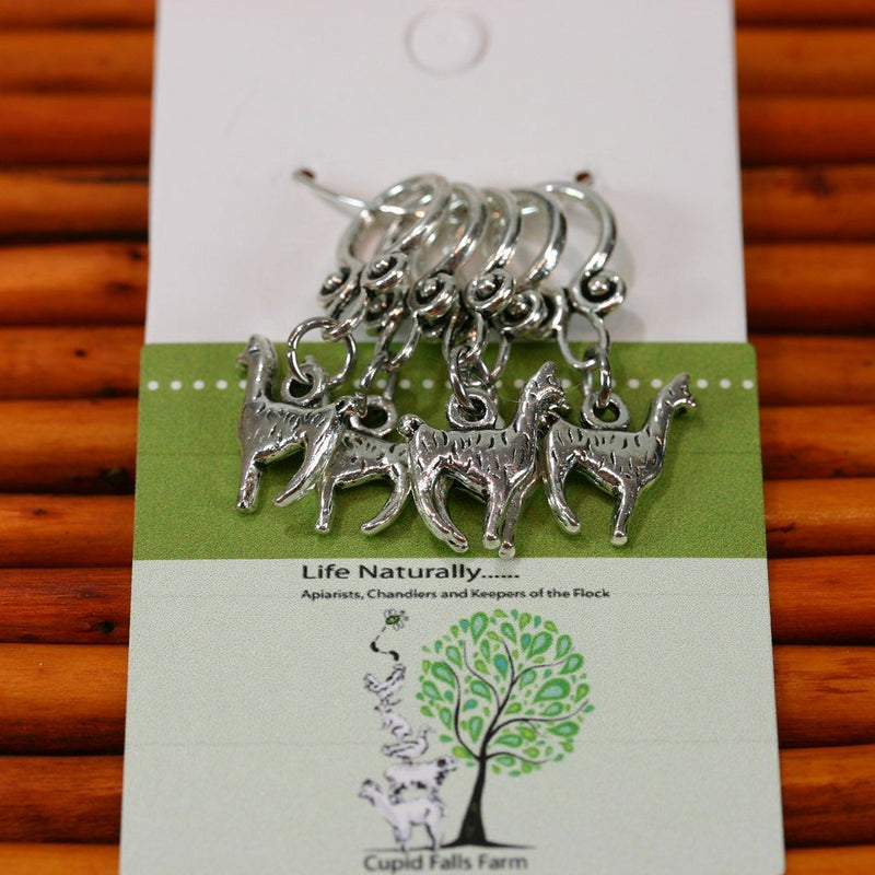 Llama Stitch Markers - Cupid Falls Farm