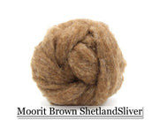 Shetland Sliver - Moorit Brown - 8oz - Cupid Falls Farm