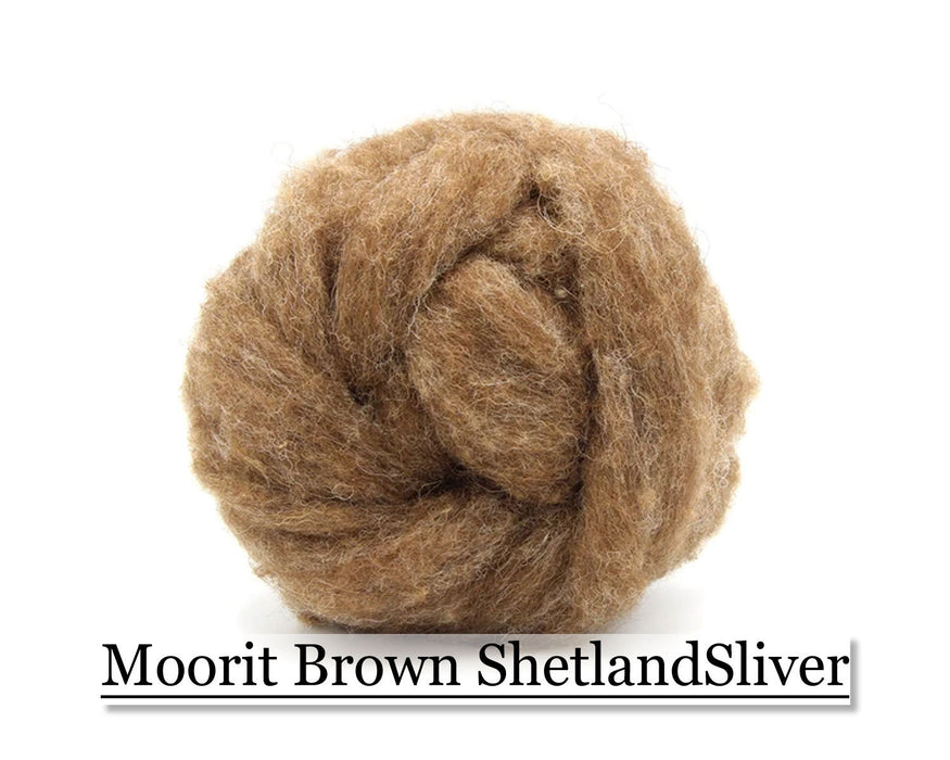 Shetland Sliver - Moorit Brown - 8oz - Cupid Falls Farm