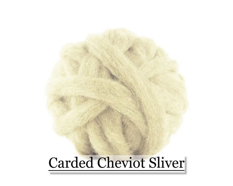 Cheviot Sliver - White - 16oz - Cupid Falls Farm