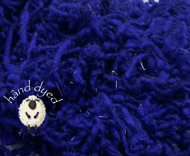 Intense Iris - Wool Slubs - Hand Dyed- 1 Ounce - Cupid Falls Farm