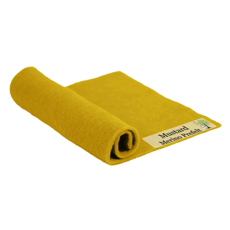 Merino Pre-Felt - Mustard - Cupid Falls Farm