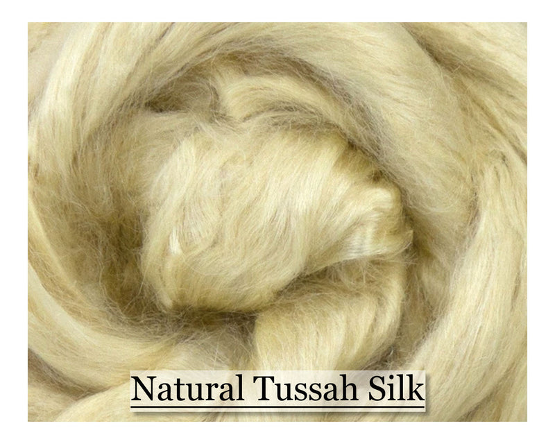 Natural Tussah Silk - 8oz - Cupid Falls Farm
