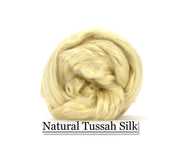 Natural Tussah Silk - 8oz - Cupid Falls Farm