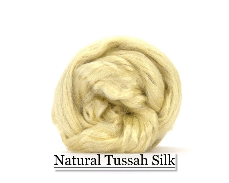 Natural Tussah Silk - 8oz - Cupid Falls Farm