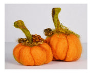 Orange Pumpkin Needle Felting Kit - Cupid Falls Farm
