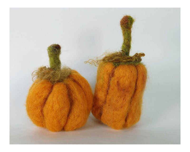 Green Pumpkin Needle Felting Kit - Cupid Falls Farm