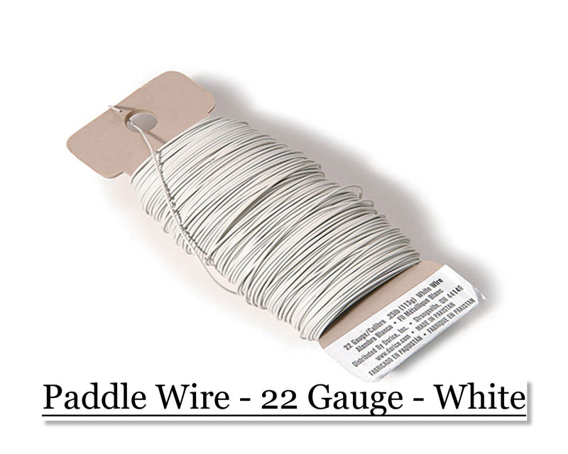 Paddle wire 22ga - White - Cupid Falls Farm