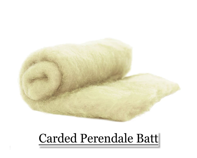 Perendale Batt - Natural White - 200 grams - Cupid Falls Farm