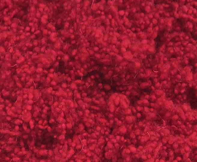 Hand Dyed Wool Nepps - Poinsettia - Cupid Falls Farm