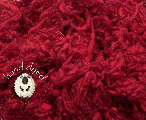 Poinsettia - Wool Slubs - Hand Dyed- 1 Ounce - Cupid Falls Farm