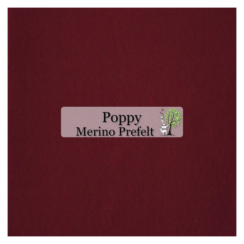 Merino Pre-Felt - Poppy - Cupid Falls Farm