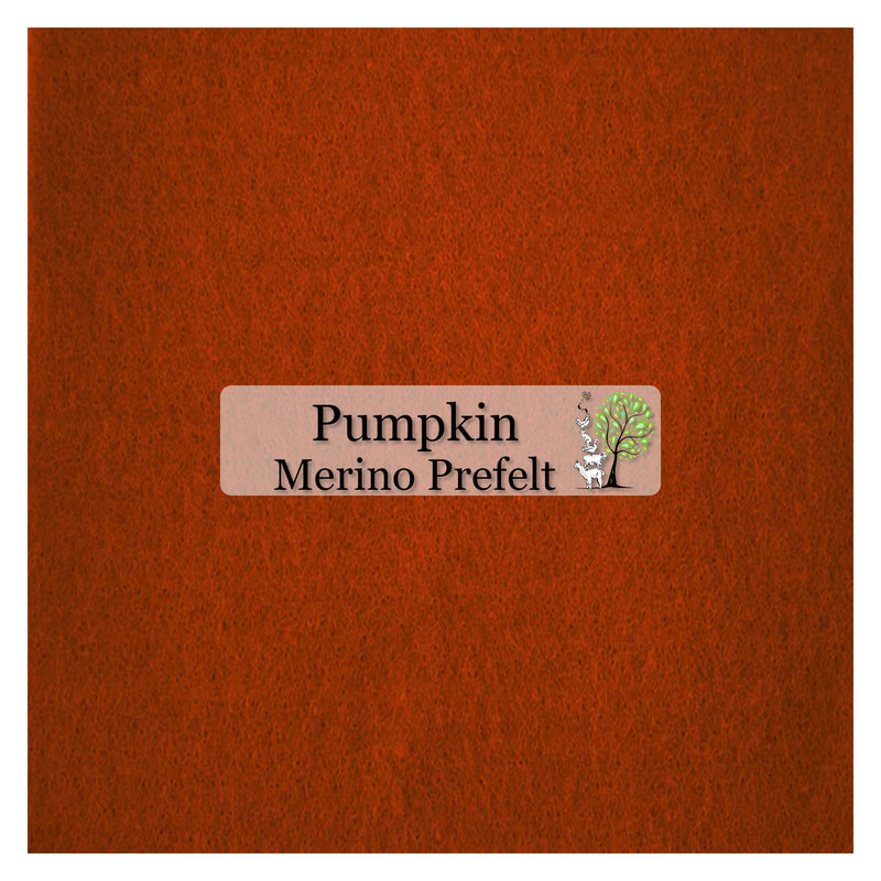 Merino Pre-Felt - Pumpkin - Cupid Falls Farm
