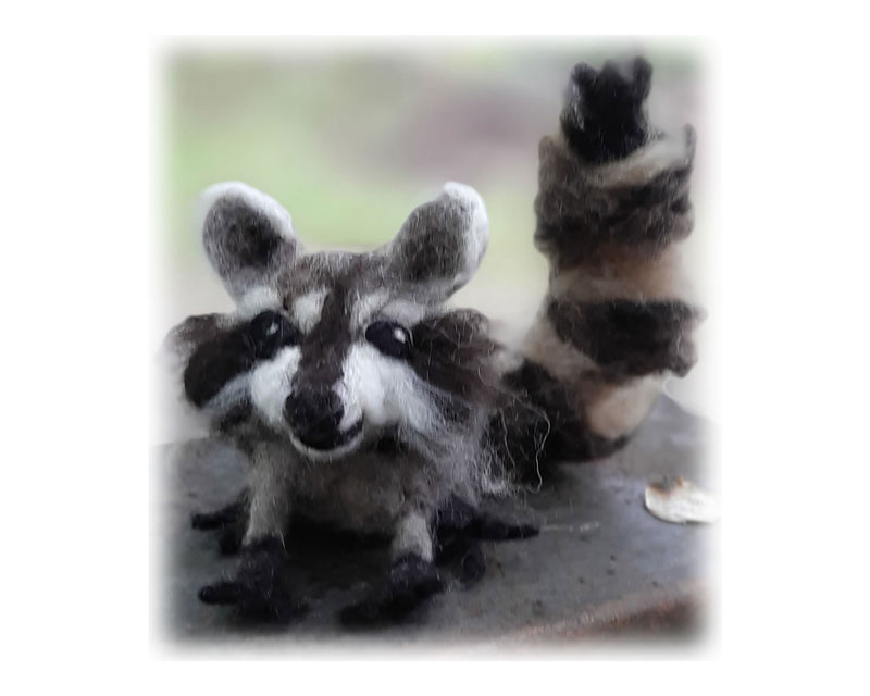Raccoon Needle Felting Kit - Cupid Falls Farm