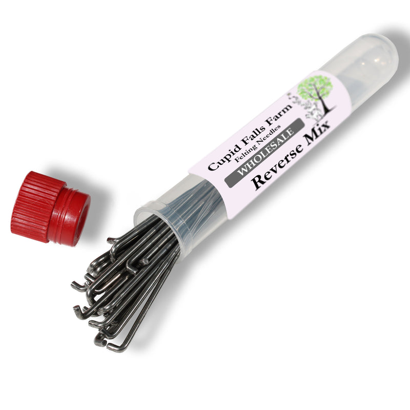 Reverse Mix felting needles — set of 36g, 38g and 40g reverse needles for fur and texture effects — 96 pack wholesale