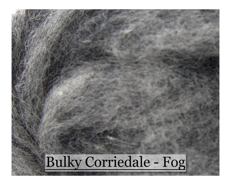 Fog - Bulky Corriedale Wool - Shades of Grey Series - 8oz - Cupid Falls Farm