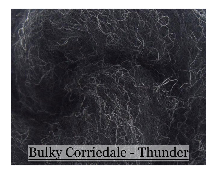 Drizzle - Bulky Corriedale Wool - Shades of Grey Series - 8oz - Cupid Falls Farm