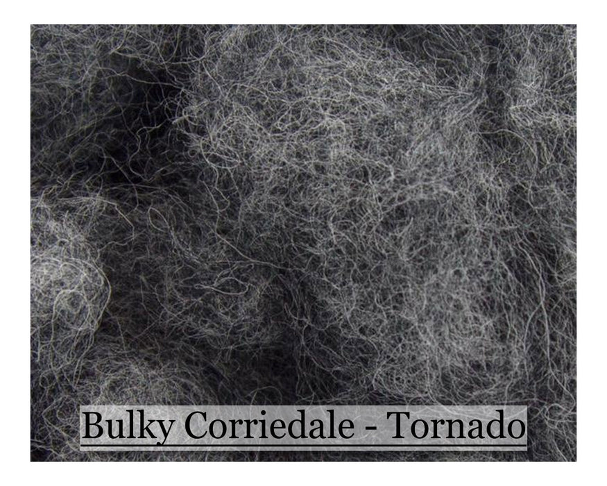Tornado - Bulky Corriedale Wool - Shades of Grey Series - 8oz - Cupid Falls Farm