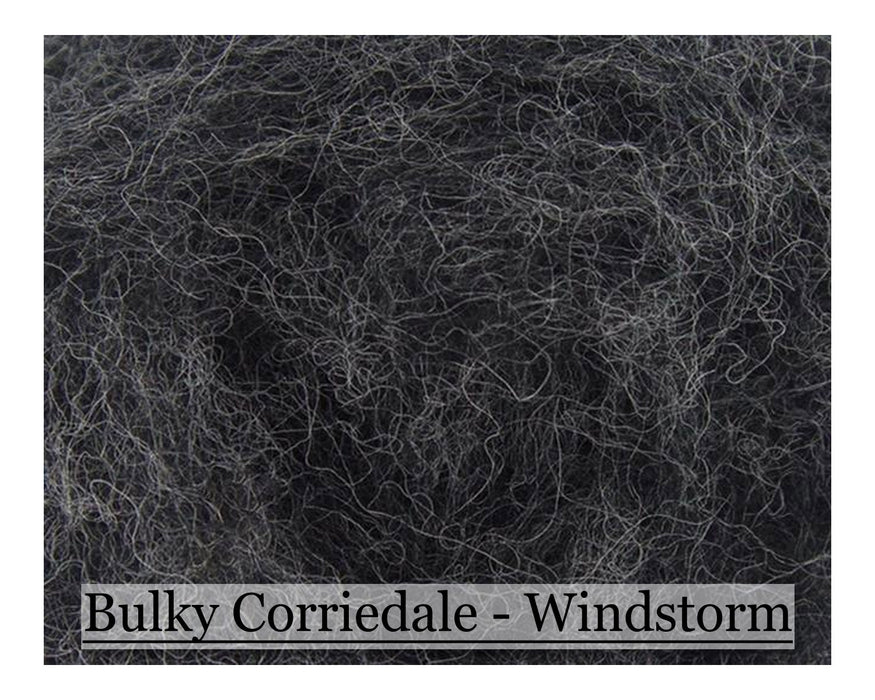 Tornado - Bulky Corriedale Wool - Shades of Grey Series - 16oz - Cupid Falls Farm