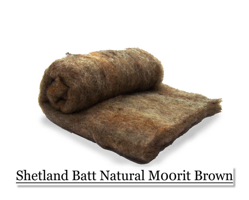 Shetland Batt - Moorit Brown - 200 grams - Cupid Falls Farm