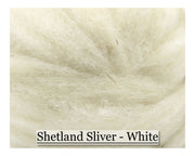 Shetland Sliver - White - 8oz - Cupid Falls Farm