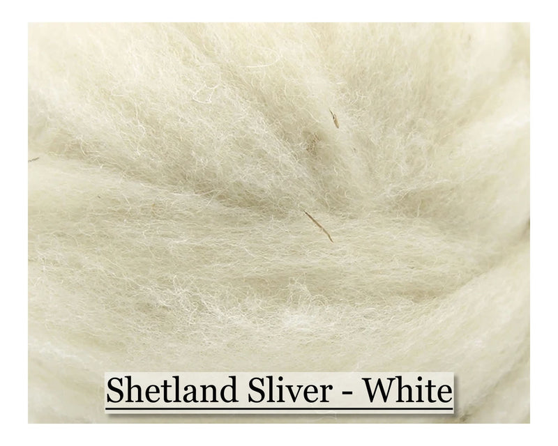 Shetland Sliver - White - 16oz - Cupid Falls Farm