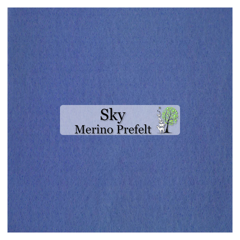 Merino Pre-Felt - Sky - Cupid Falls Farm